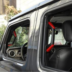 img 1 attached to 🚗 Enhance Your Jeep Wrangler JL's Exterior with RT-TCZ ABS A&B Pillar Grab Handles Decoration Cover