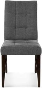 img 1 attached to Modway Promulgate Biscuit Tufted Grey Upholstered Dining Side Chair - Set of 2