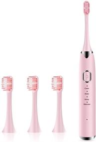 img 4 attached to WOSUK Sonic Electric Toothbrushes with 4 Modes and 16 Gears - Travel-Friendly Design, USB Fast Charge, Smart Timer - Ideal for Adults and Kids, Includes 4 Brush Heads