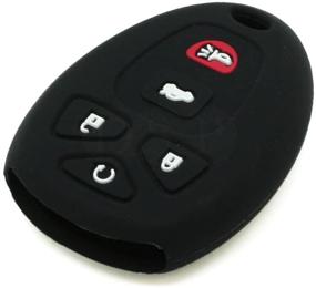 img 2 attached to SEGADEN Silicone Cover Protector Case Holder Skin Jacket Compatible With CHEVROLET BUICK GMC CADILLAC PONTIAC SATURN 5 Button Remote Key Fob CV4606 Black