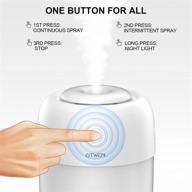 🌬️ otwen portable cool mist humidifiers: compact car diffuser with holder - bpa-free, whisper quiet, ideal for car, bedroom, baby, plants, office, desk, travel - auto shut off, night light included logo