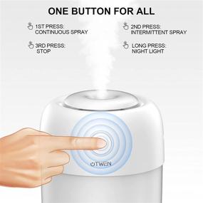 img 2 attached to 🌬️ OTWEN Portable Cool Mist Humidifiers: Compact Car Diffuser with Holder - BPA-Free, Whisper Quiet, Ideal for Car, Bedroom, Baby, Plants, Office, Desk, Travel - Auto Shut Off, Night Light Included