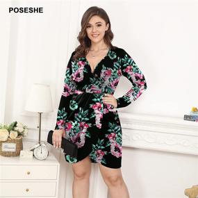 img 2 attached to 👗 Winter Dresses for Women: POSESHE's Bodycon Clothing Collection