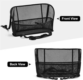 img 3 attached to Car Net Pocket Handbag Holder: Stylish Storage Solution for Purse, Pets, and Passengers