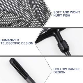 img 2 attached to 🐠 POPETPOP Fine Mesh Fish Net with Long Handle – Large Aquarium Fish Net for Easy Tank Maintenance