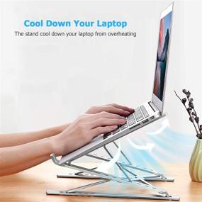 img 3 attached to 👨 Laptop Stand with 15 Adjustable Levels | Fully Foldable Portable Laptop Holder | Work from Home | Compatible with Computer Notebook, Tablet, iPad, MacBook Pro Air, HP, Dell