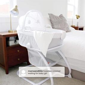 img 1 attached to Enhanced 2-in-1 Delta Children Moses Bedside Bassinet Portable Crib - Elephant Dreams