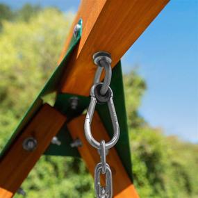 img 1 attached to 🏞️ Enhance Your Swing Sets with Swing-N-Slide WS 4464 Swing Hanger Pair: Durable and Stylish Silver Addition for Wooden Swings