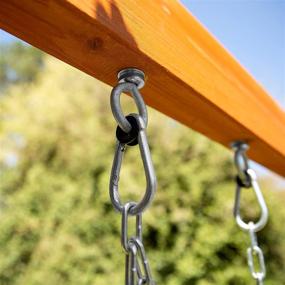 img 4 attached to 🏞️ Enhance Your Swing Sets with Swing-N-Slide WS 4464 Swing Hanger Pair: Durable and Stylish Silver Addition for Wooden Swings