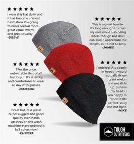 img 1 attached to Unisex Knit Beanie Hats - Cozy, Comfortable &amp; Flexible Ribbed Toboggan Caps for All-Season Wear