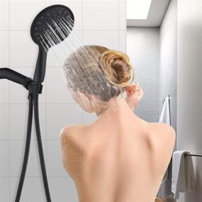 img 3 attached to 💦 SOKA 6 Spray Setting High Pressure Shower Heads - Massage Spa 6" Showerhead with Handheld Shower Head, Extra Long 59-Inch Hose (5 Feet) and Adjustable Bracket, Matte Black