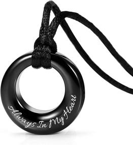 img 4 attached to 🔗 Hearbeingt Cremation Jewelry Urn Necklace for Ashes: The Circle of Life Eternity Memorial Pendant in 316L Stainless Steel