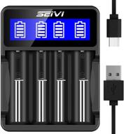 🔋 seivi lcd universal smart charger: efficient power solution for 18650, 26650, and multiple battery types logo