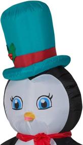 img 1 attached to 🐧 Gemmy LED Penguin with Top Hat & Merry Christmas Scarf Airblown Decoration – Ideal for Christmas Celebrations (1)