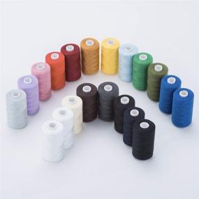 img 3 attached to 🧵 Bowerbird Craft: All-in-One Sewing Thread Assortment - 20 Spools, 17 Colors, 100% Polyester, 546yard/500m Each