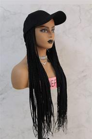 img 3 attached to 🧢 3X Bоксы для наращивания волос Box Braids с бейсболкой - 24 дюйма синтетических косичек для BeneFly