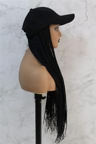 img 2 attached to 🧢 3X Bоксы для наращивания волос Box Braids с бейсболкой - 24 дюйма синтетических косичек для BeneFly