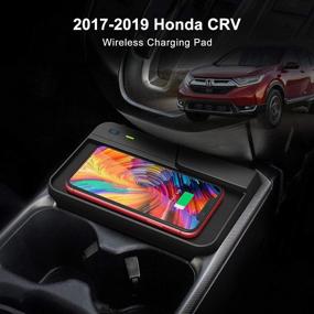 img 3 attached to CarQiWireless Wireless Charger: Honda CRV 2019 2018 2017 Car Charging Charger - Center Console Holder with Phone Charging Pad - CR-V Accessories