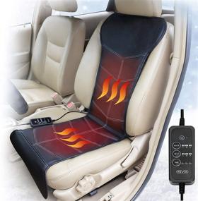img 4 attached to Winter Warmth Guaranteed with REVIX PU Leather Seat Cover: A Cozy Cushion Sitting Pad