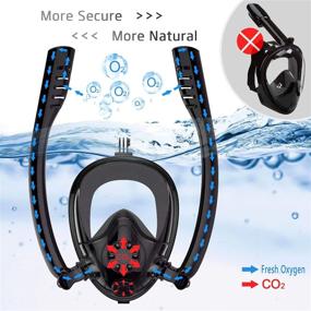 img 2 attached to Anti Fog Panoramic Breathing Circulatory Adults Black Black