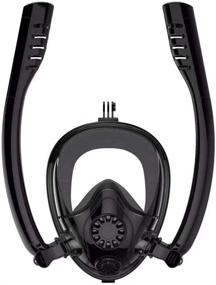 img 4 attached to Anti Fog Panoramic Breathing Circulatory Adults Black Black