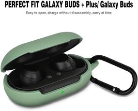 img 3 attached to AIRSPO Силиконовый чехол для Galaxy Buds Plus (2020) / Galaxy Buds (2019) Samsung Galaxy защитная кожа для наушников с москетоном-карабином (цвет: Кактусово-зеленый)