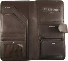 img 1 attached to Cowhide Leather Passport Travel Organizer