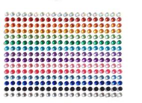 img 4 attached to 💎 Sparkle and Shine with SANC 300 Pieces 5mm Multicolor Bling Rhinestone Sticker Sheet: Gem Diamond Self Adhesive Delight