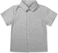 👔 boys' short sleeve oxford shirt – casual dress top by little big logo