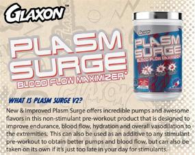 img 1 attached to 💪 Glaxon Plasm Surge: Advanced Nitric Oxide Booster for Muscle Pumps - Non-Stimulant Pre Workout Powder with L-Citrulline & L-Arginine – Caffeine-Free, 21 Servings (Americanade Flavor)