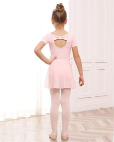 img 2 attached to 🩰 STELLE Girls Short Sleeve Ballet Leotard Combo: Dance Skirt & Tight Set