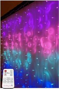 img 4 attached to Something Unicorn - Vibrant Purple Ombre LED String Curtain Lights with Remote: The Ultimate Décor for Teen Room, Girls Room, College Dorm, Nursery, and Kids Room. Perfect Mermaid Decoration! (Premium Version)