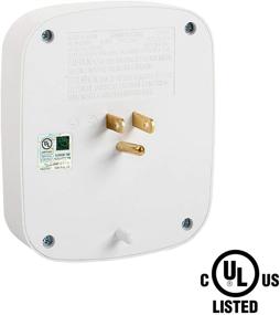 img 1 attached to UL Listed White Wall Tap Adapter with Surge Protector, 6 Outlets, 2 USB Ports, 1000 Joules - 1 Pack