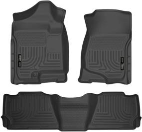 img 4 attached to 🐾 Husky Liners 98251 Weatherbeater Front & 2nd Seat Floor Mats - Fits Cadillac Escalade, Chevrolet Tahoe, GMC Yukon 2007-2014 - Black