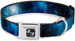 img 4 attached to Buckle-Down Galaxy Blues/Blues Seatbelt Buckle Dog Collar: Ensuring Safe & Stylish Walks!