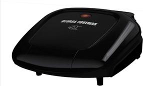 img 4 attached to 🔥 Efficient Black George Foreman GR0040B 2-Serving Classic Plate Grill for Quick Grilling
