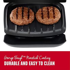img 2 attached to 🔥 Efficient Black George Foreman GR0040B 2-Serving Classic Plate Grill for Quick Grilling