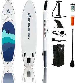 img 4 attached to 🏄 Spomchery Inflatable Stand Up Paddle Board: High-Quality Yoga & Surfing Equipment with Free Accessories