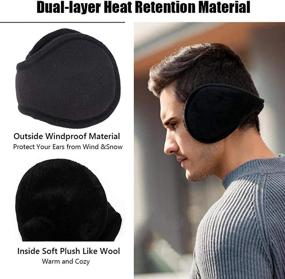 img 1 attached to 🔥 LISM Folding Warmers: Unbeatable Warmth in the Coziest Earmuffs