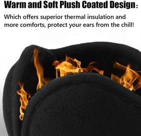 img 3 attached to 🔥 LISM Folding Warmers: Unbeatable Warmth in the Coziest Earmuffs