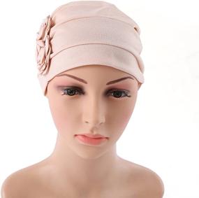 img 2 attached to 🎗️ HONENNA Cancer Patient Hair Loss Turbans Beanies Flowers Hats Headwrap for Women Chemo Caps Headwear