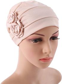 img 1 attached to 🎗️ HONENNA Cancer Patient Hair Loss Turbans Beanies Flowers Hats Headwrap for Women Chemo Caps Headwear