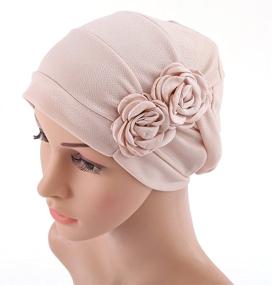 img 3 attached to 🎗️ HONENNA Cancer Patient Hair Loss Turbans Beanies Flowers Hats Headwrap for Women Chemo Caps Headwear