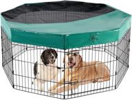 navatiee dog exercise pen cover - escape-proof sunshade for indoor/outdoor use - rain/sun proof pet playpen cover (fits 24 inch 8 panel) логотип