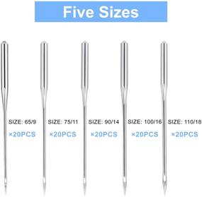 img 3 attached to 🧵 Sewing Machine Needles, 100pcs Universal Regular Point for Singer, Brother, Janome, Varmax | HAX1 Sizes: 65/9, 75/11, 90/14, 100/16, 110/18 | Meiho Lives