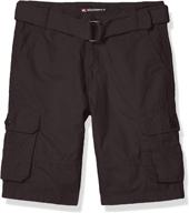 southpole little belted canvas shorts boys' clothing : shorts logo