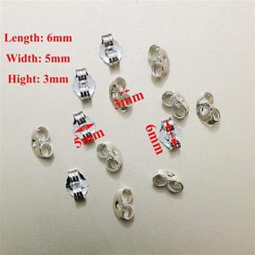 img 3 attached to 💎 Secure Your Stud Earrings with 925 Sterling Silver Earring Backs - Set of 12pcs/6 Pairs