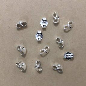 img 1 attached to 💎 Secure Your Stud Earrings with 925 Sterling Silver Earring Backs - Set of 12pcs/6 Pairs