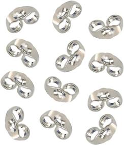 img 4 attached to 💎 Secure Your Stud Earrings with 925 Sterling Silver Earring Backs - Set of 12pcs/6 Pairs