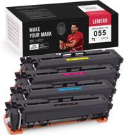 lemero (no chip) compatible toner cartridges for canon 055 crg-055 - works with mf743cdw, mf741cdw, mf746cdw, mf745cdw, lbp664cdw - black cyan magenta yellow, 4-pack logo